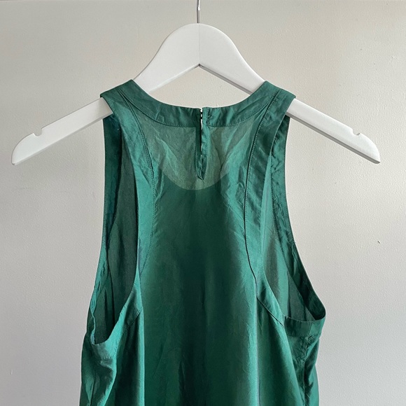 Aspesi Italy Green Rayon Sleeveless Maxi Dress - Picture 6 of 7